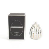 Ladenac Bois De Roussie White Gold Stripes Candle In Ceramic